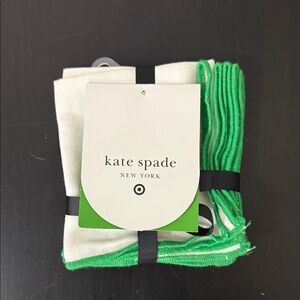 Kate Spade White and Green Napkins